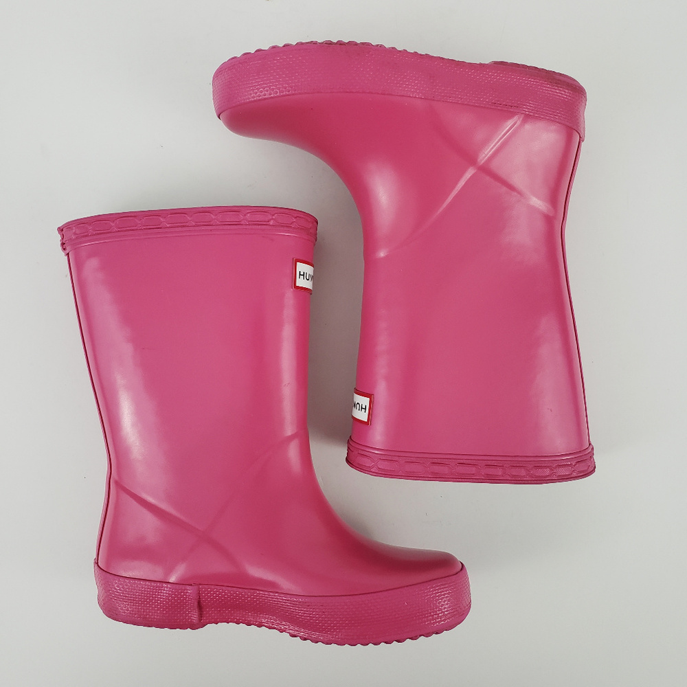 **NFS** HUNTER Toddler Pink Gloss Rain Boots UK 7 - Picture 5 of 8